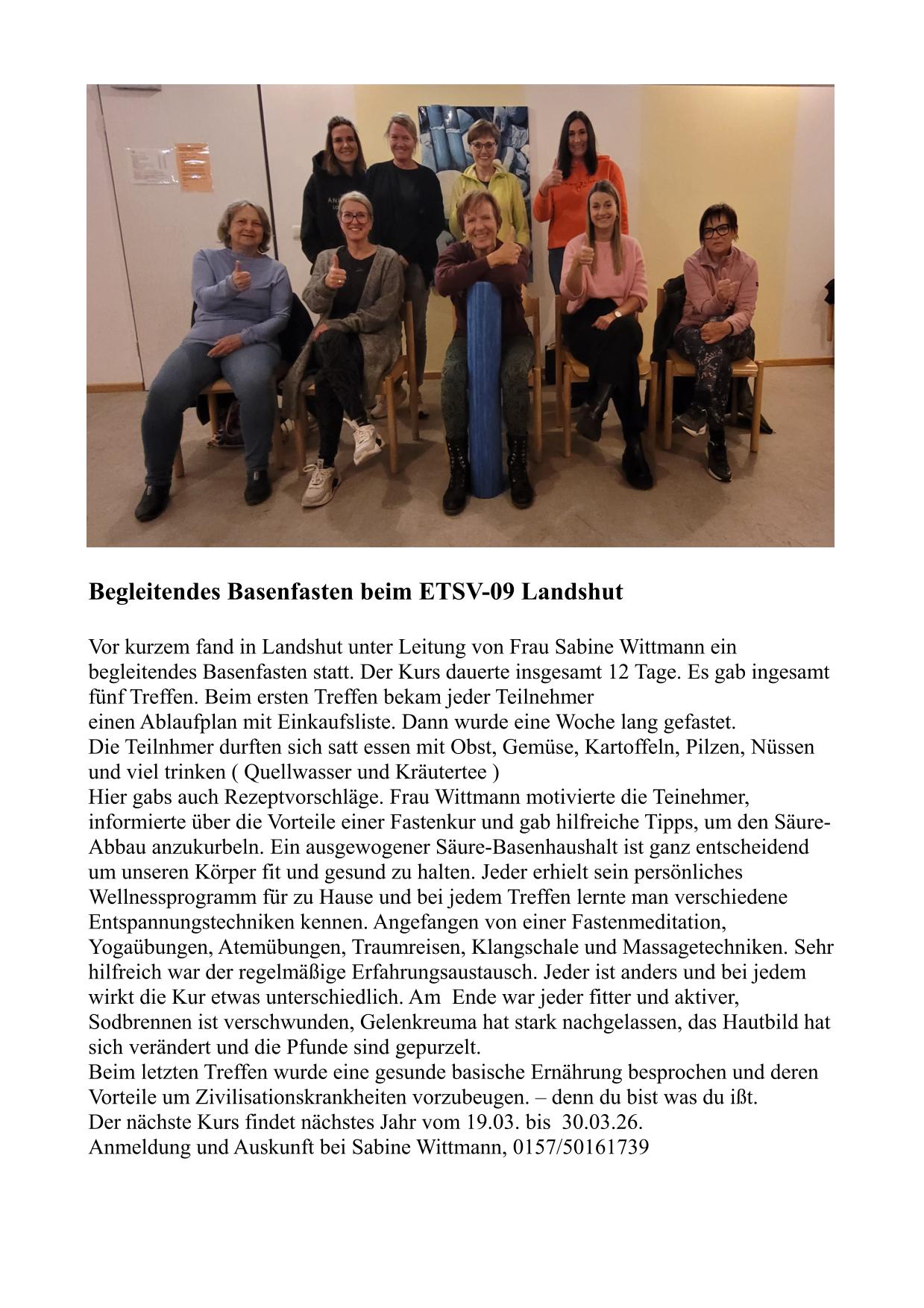Zeitungsartikel Basenfasten Herbst 2025